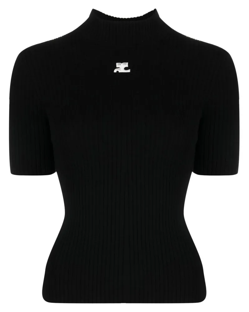 Courrèges Reedition Knit ss Jumper Schwarz