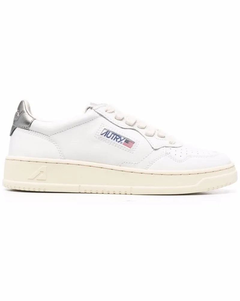 AUTRY Medalist Low Damen Leat/leat Wht/silber Aulwll05 Weiß
