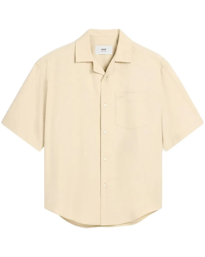 AMI Paris Boxy Short Sleeves Boxy Shirt Hsh236co0099 Beige