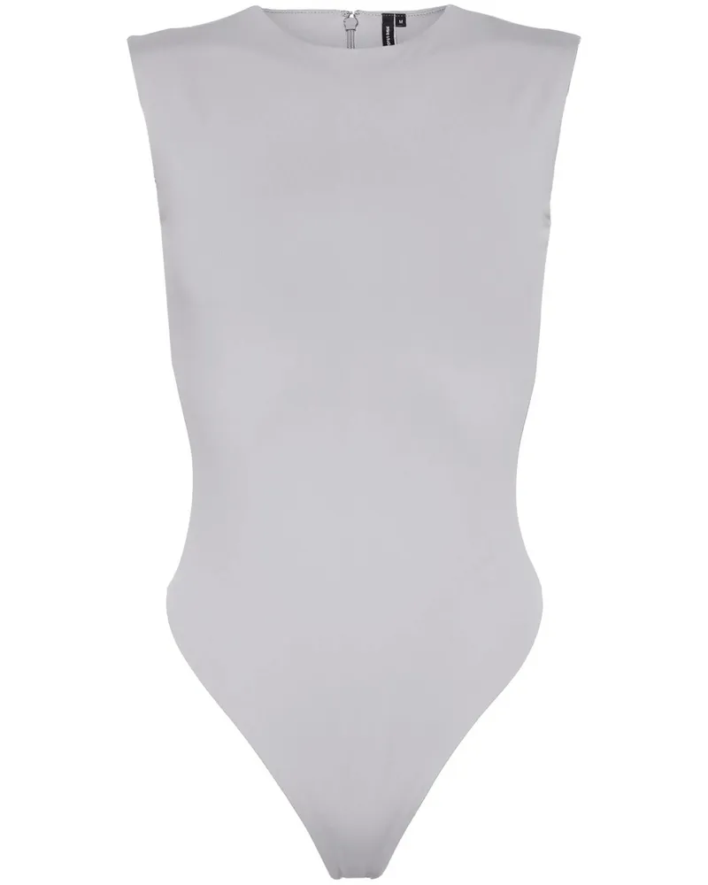 Entire Studios Sleeveless Bodysuit - Nylon Spandex Rhino Grau