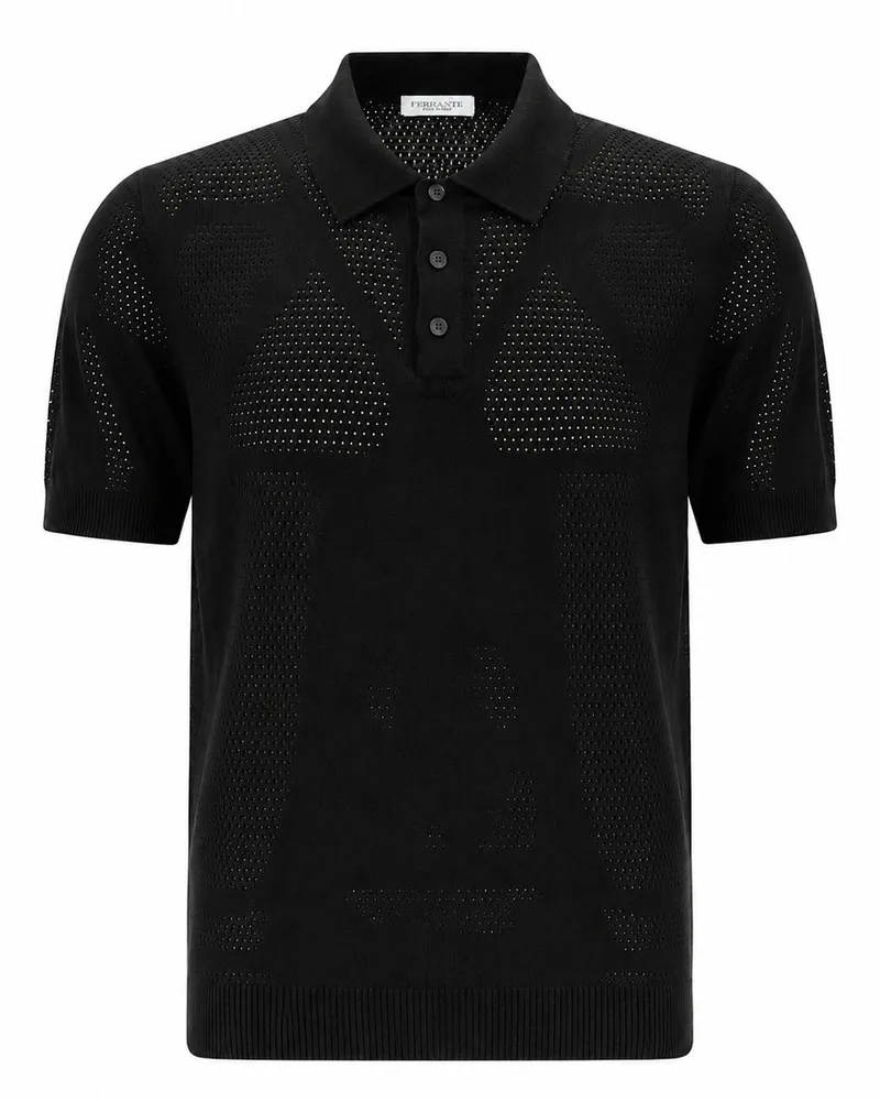 Roberto Collina Polo mc Punto Rete 261mya13224 Schwarz