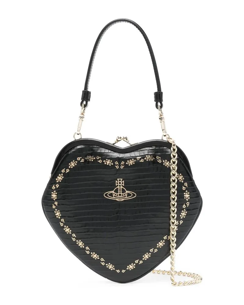 Vivienne Westwood Belle Heart Frame Purse Schwarz