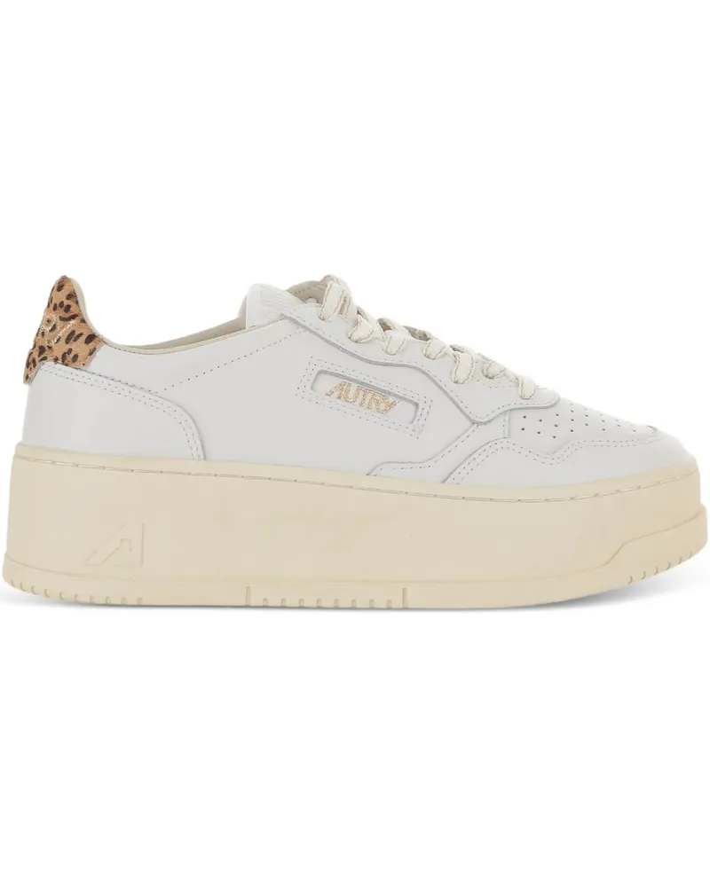 AUTRY Platform Low Woman Leat/ponysp Weiß