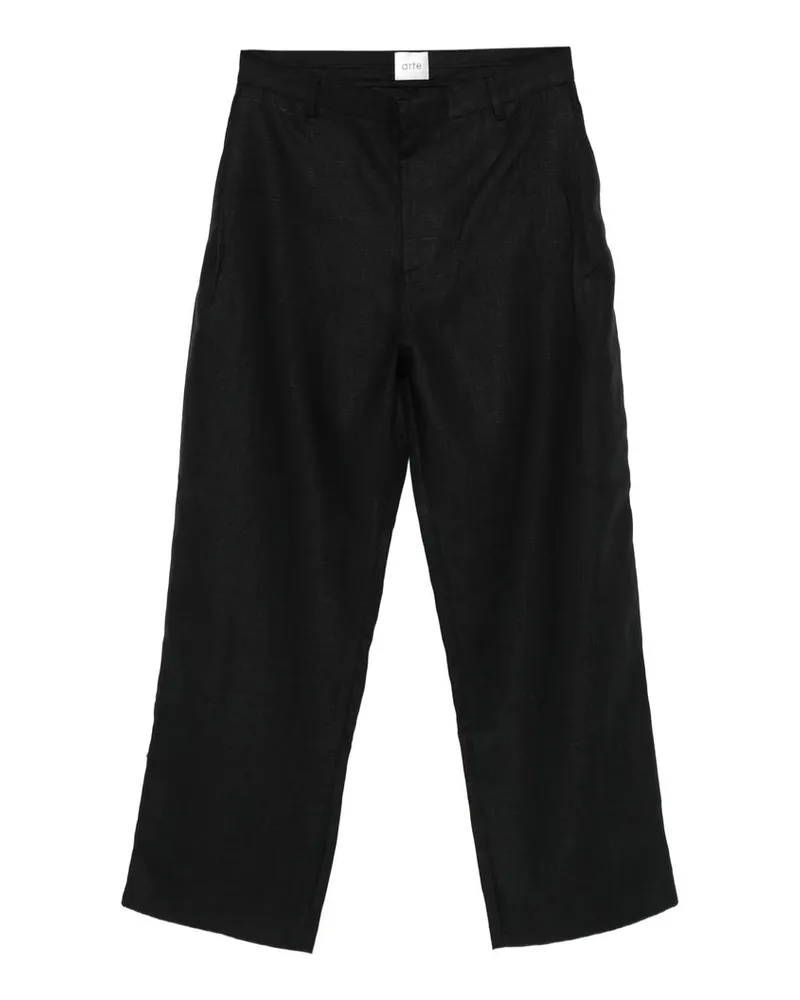 Arte Antwerp Linen Suit Pants Schwarz