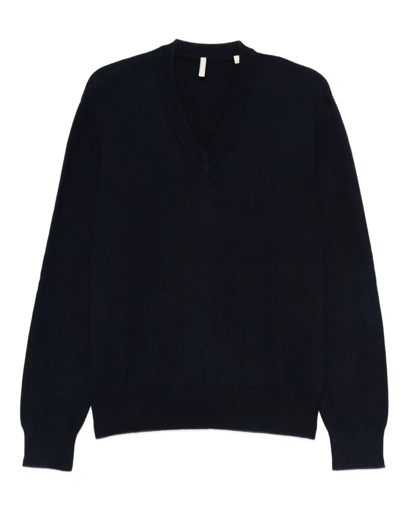 Sunflower Moon Merino v Neck Blau