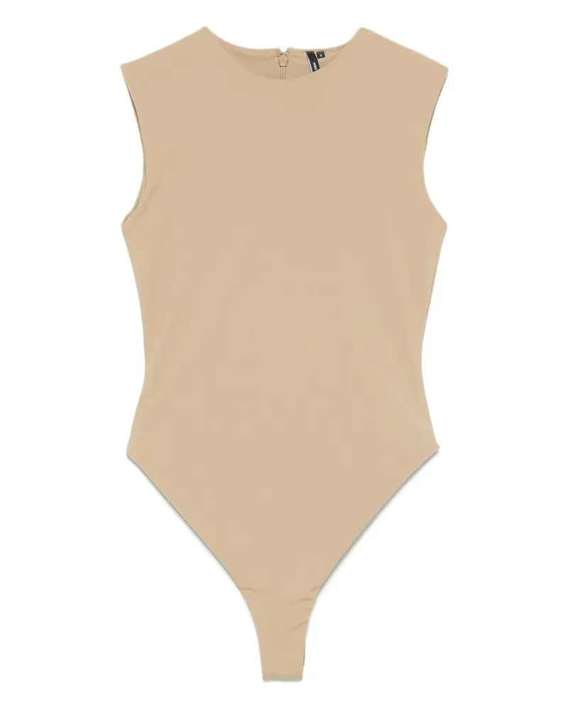 Entire Studios Sleeveless Bodysuit - Nylon Spandex Cork Beige