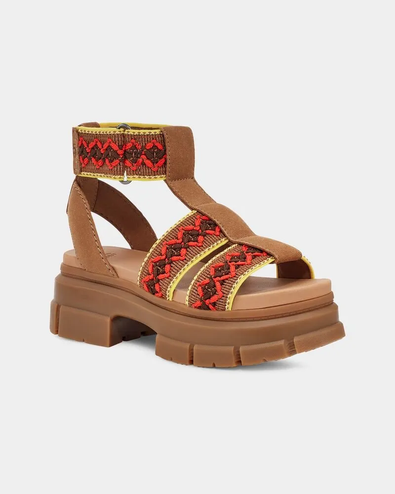 UGG Sandalen Ashton Heritage Zopf Braun