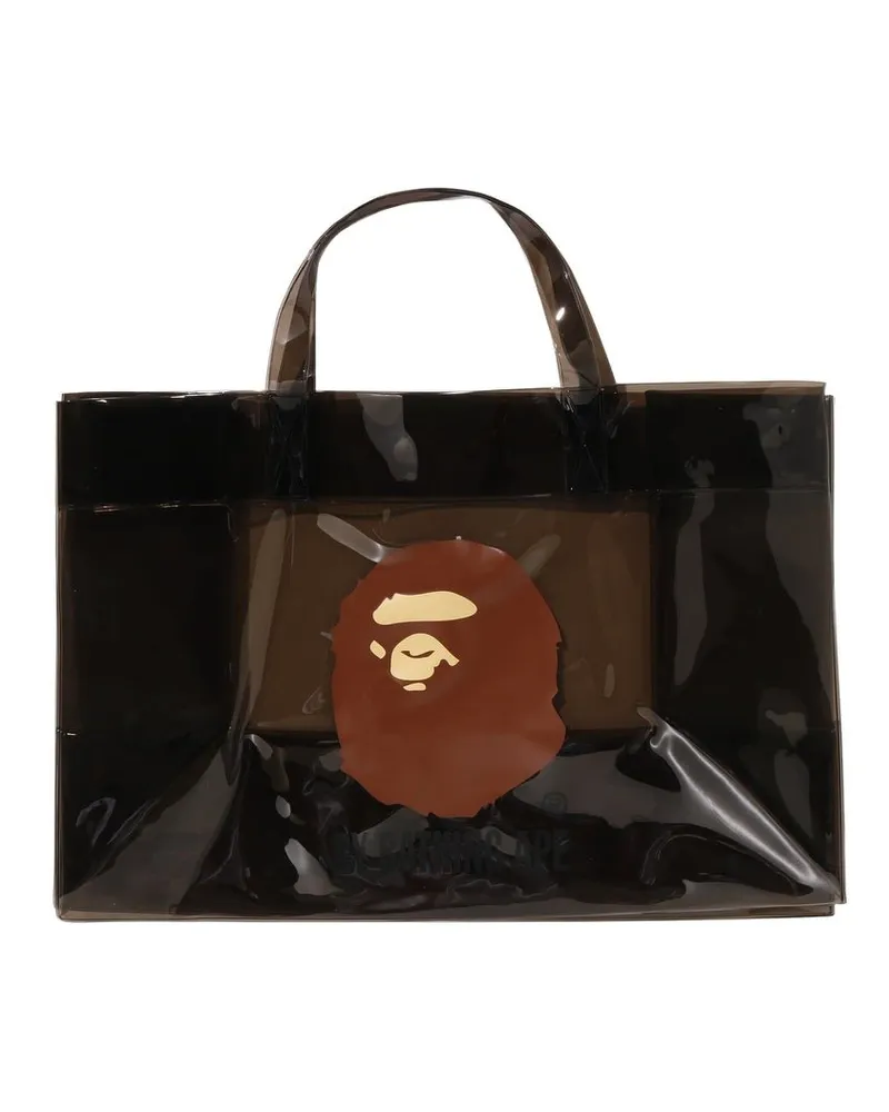 BAPE Ape Head Clear Bag m Schwarz