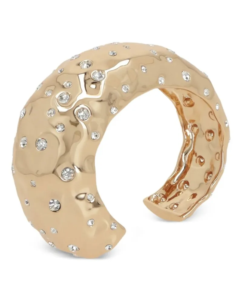 Self-Portrait Mottled Gold Crystal Bangle Gold