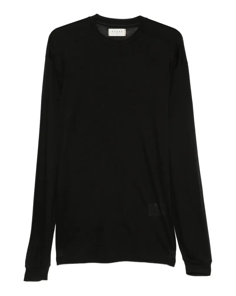 PAURA Obi Regulart Fit Longsleeve Schwarz