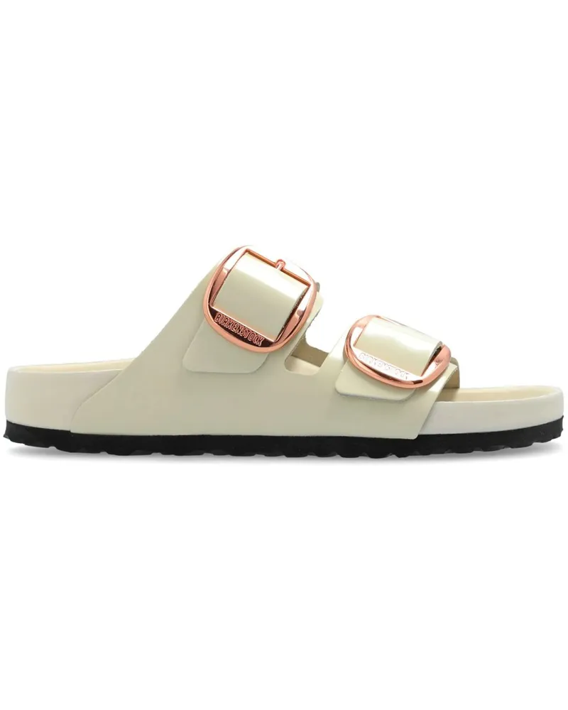 Birkenstock Arizona Big Buckle Exq Shine Ecru, Natural Leather Beige