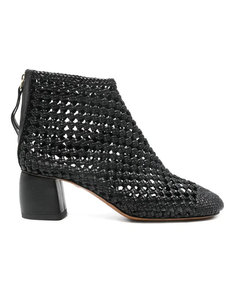 forte_forte Stivaletto Intrecciato Con Zip Schwarz