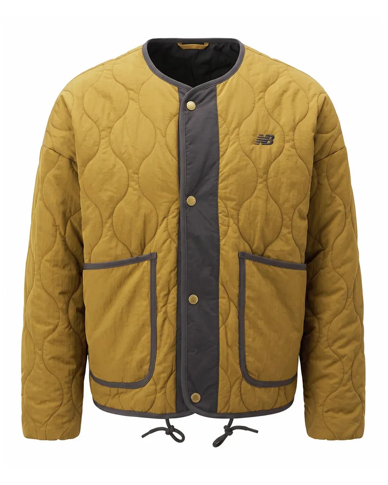 New Balance Quilted Bomber Marrone Beige