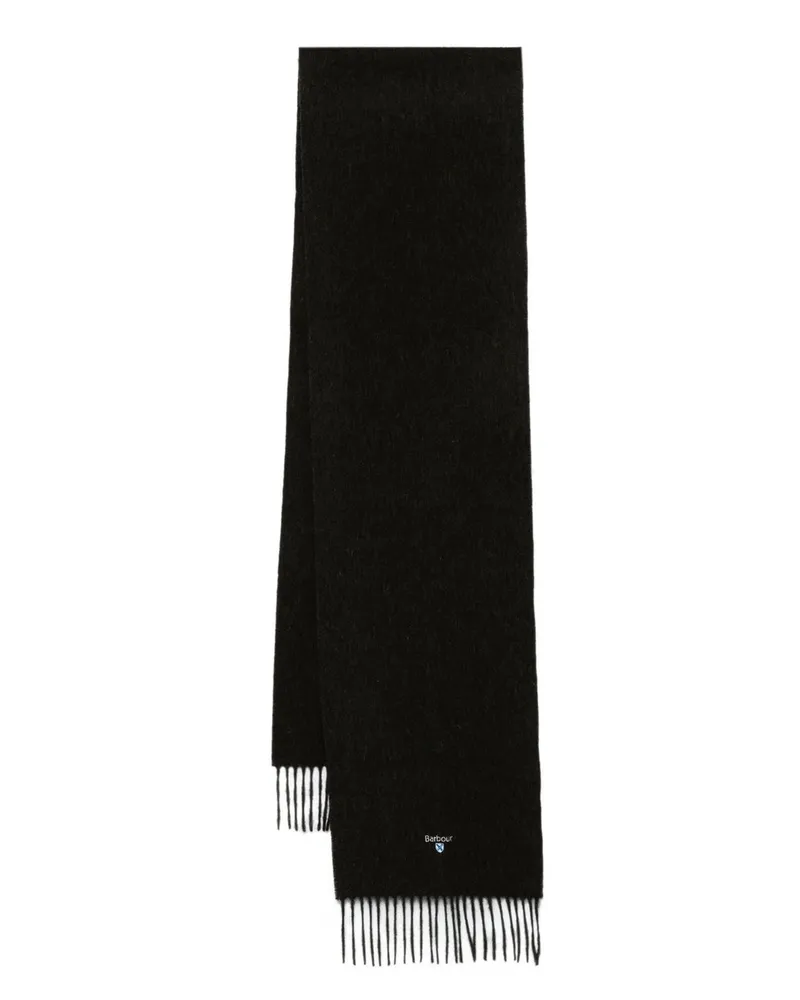 Barbour Plain Lambswool Scarf Schwarz