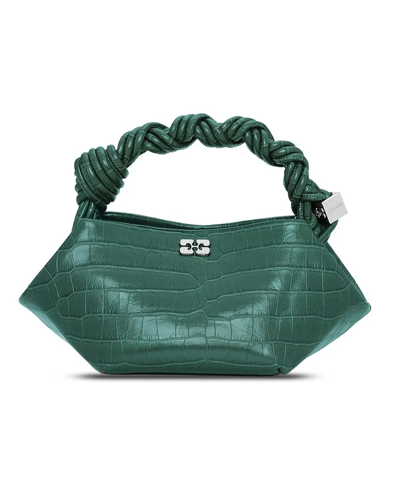 Ganni Bou Bag Mini Croco Grün