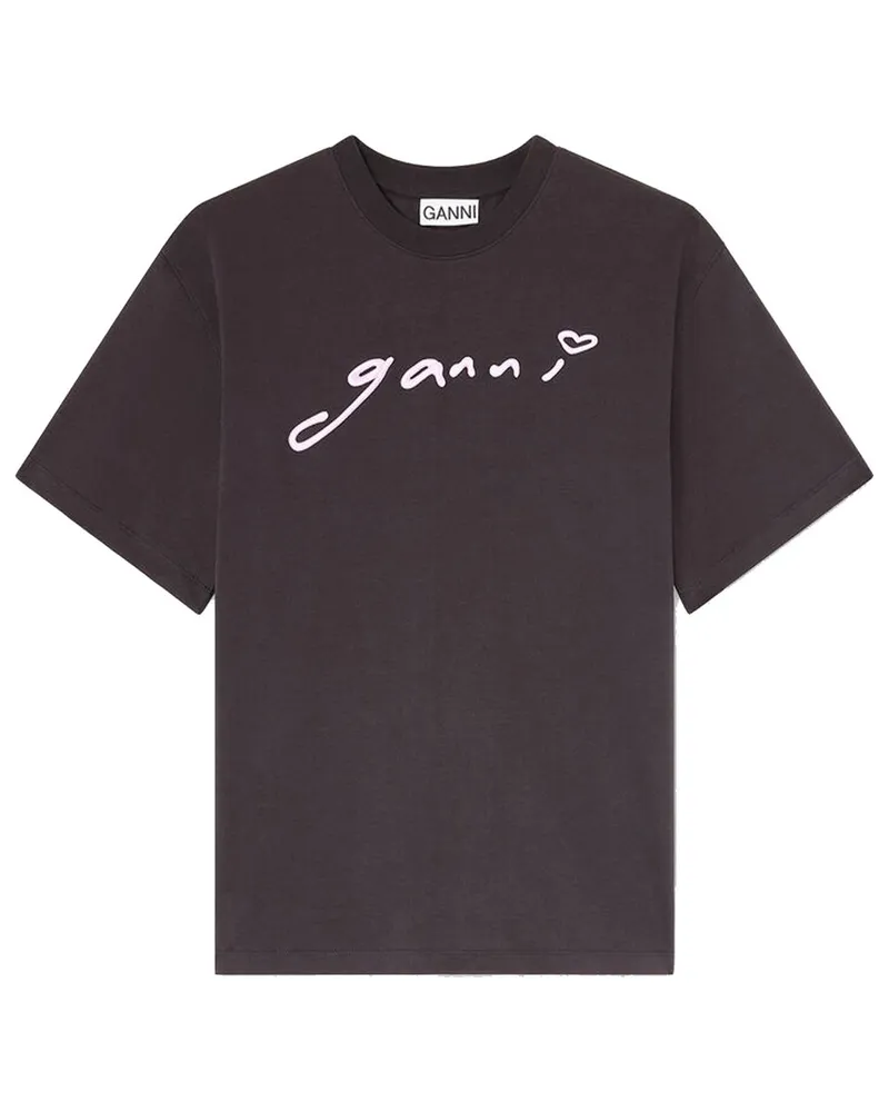 Ganni Heavy Cotton Jersey Relaxed Fit Mehrfarbig