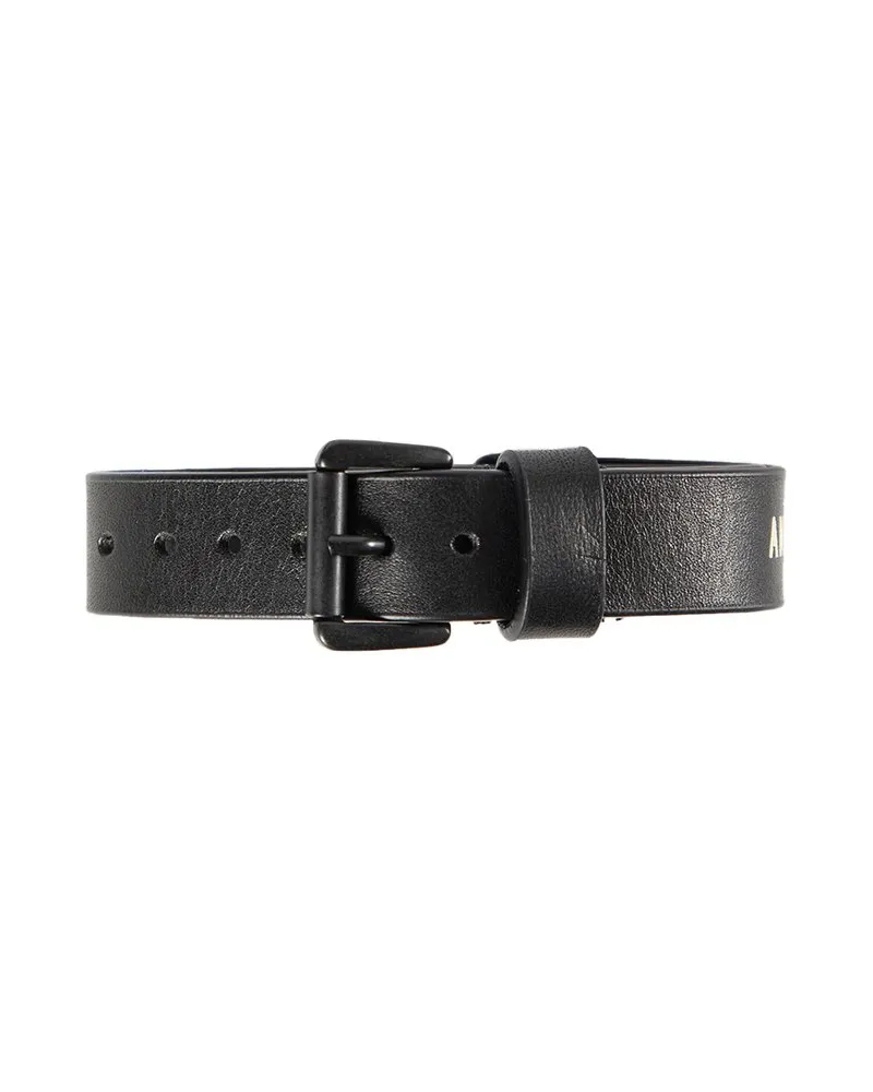 Ann Demeulemeester Vanir Short Leather Bracelet Elbamat Schwarz