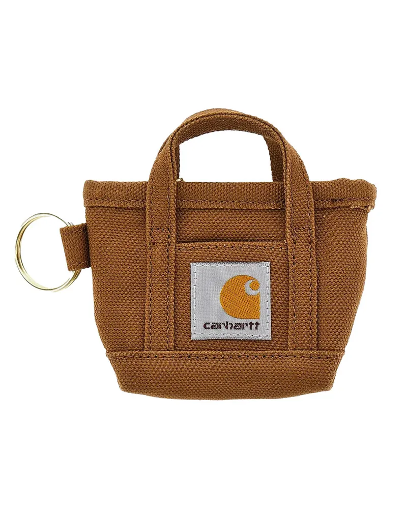 Carhartt WIP Mini Tote Bag Keychain Braun