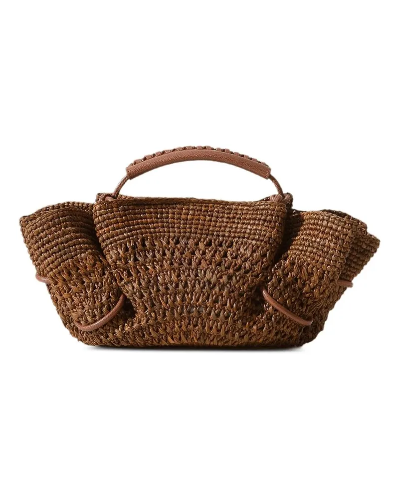 HEREU Arta Mini Crochet Raffia Braun