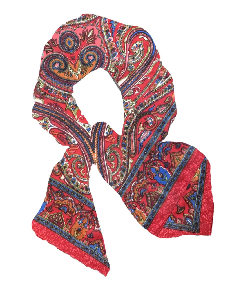 Ralph Lauren Paisley Silk Bandana 712b13437002 Rot
