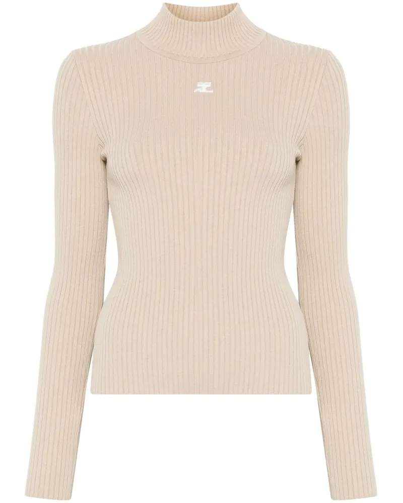 Courrèges Reedition Knit ls Jumper Beige