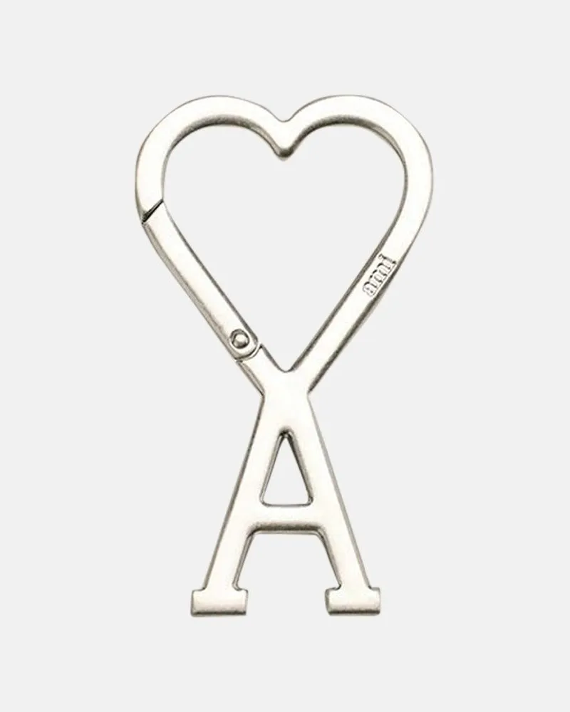 AMI Paris Ami de Coeur Hook Keyring Silber