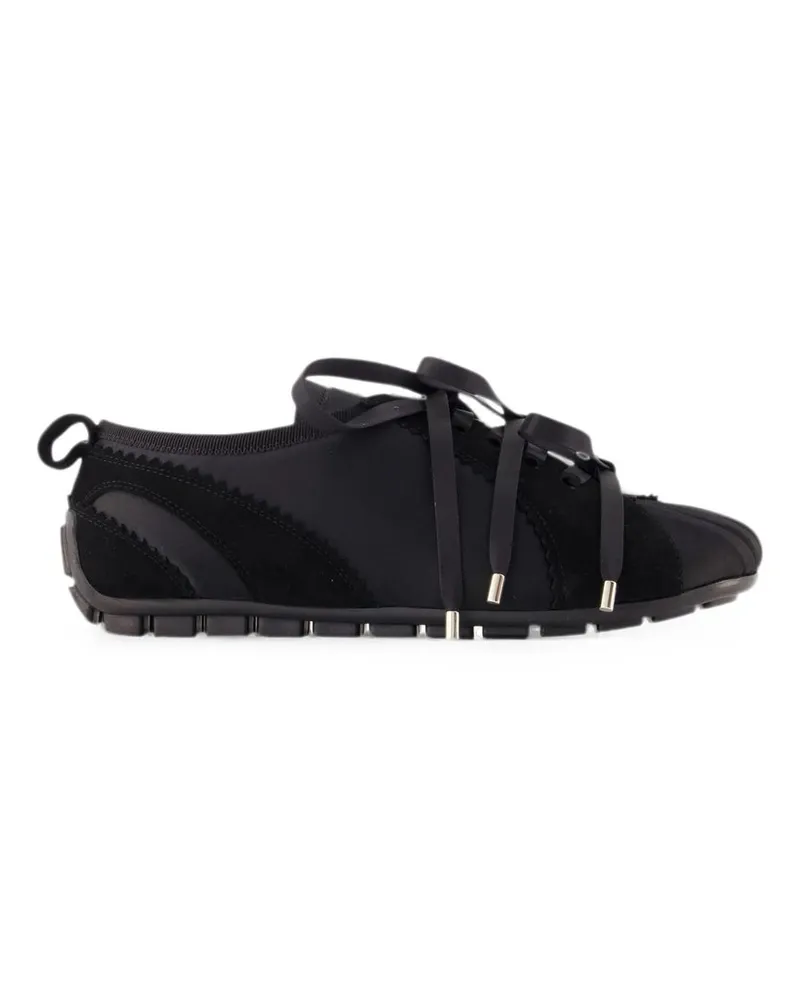 Simone Rocha Ballerina Grip Trainer Satin Schwarz