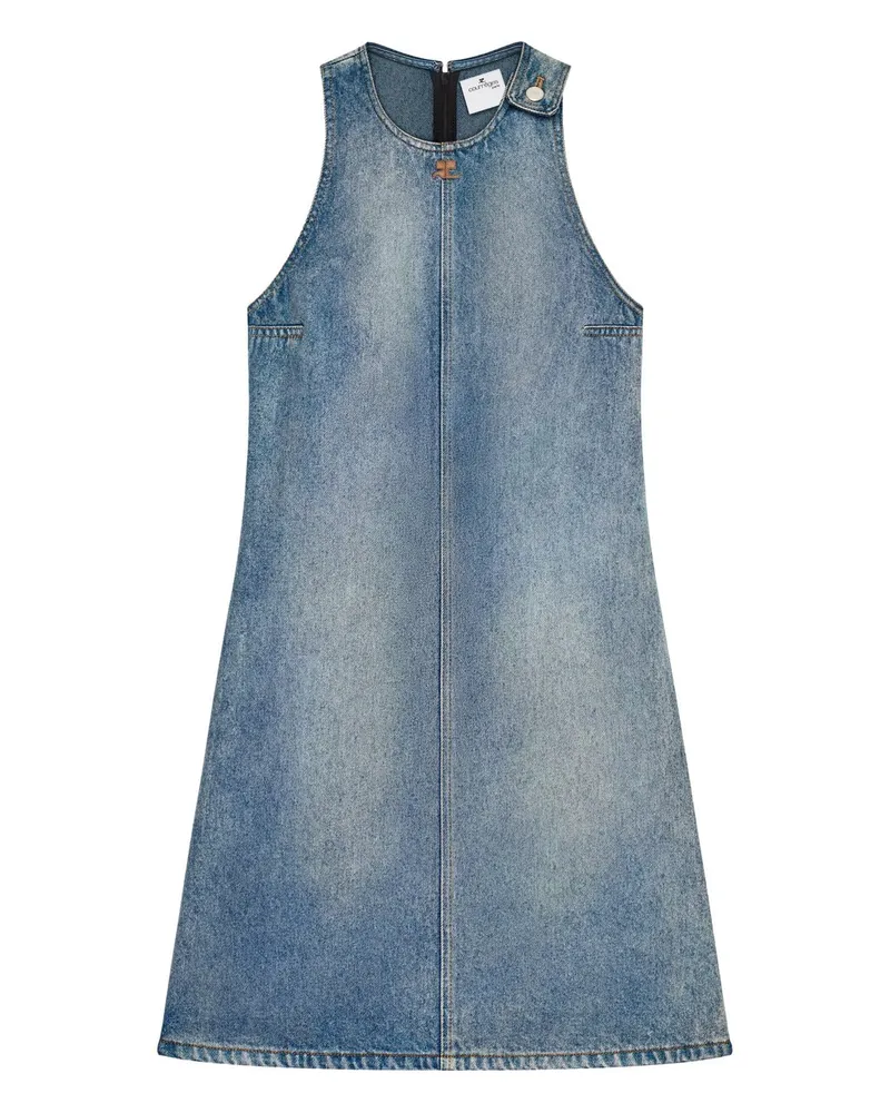 Courrèges Heritage Denim A-line Dress Blau