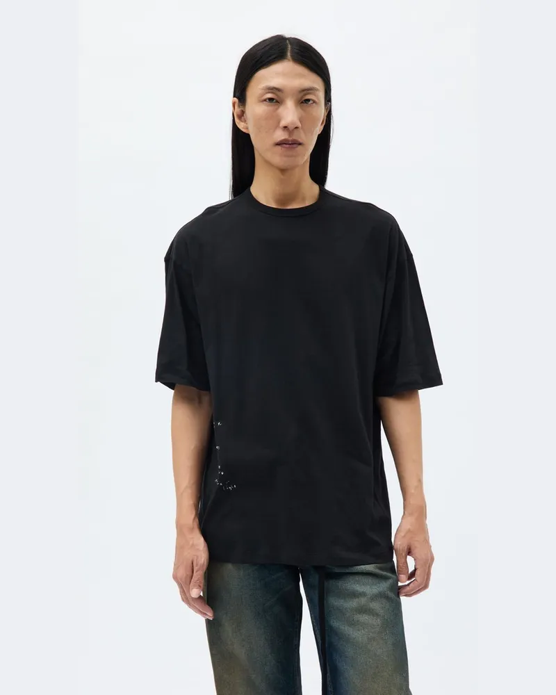 Ann Demeulemeester Dieter High Comfort T-shirt With "the Return of li Schwarz