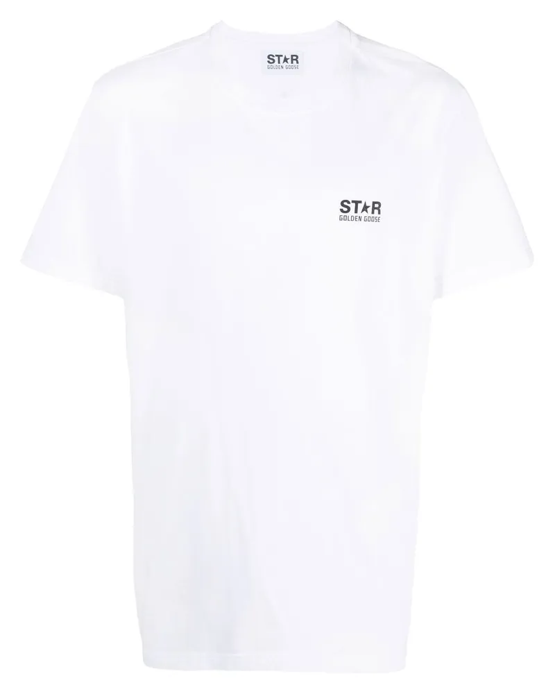 Golden Goose Star Normales T-Shirt / Logo / Big Star Rückseite / Tafel Mehrfarbig