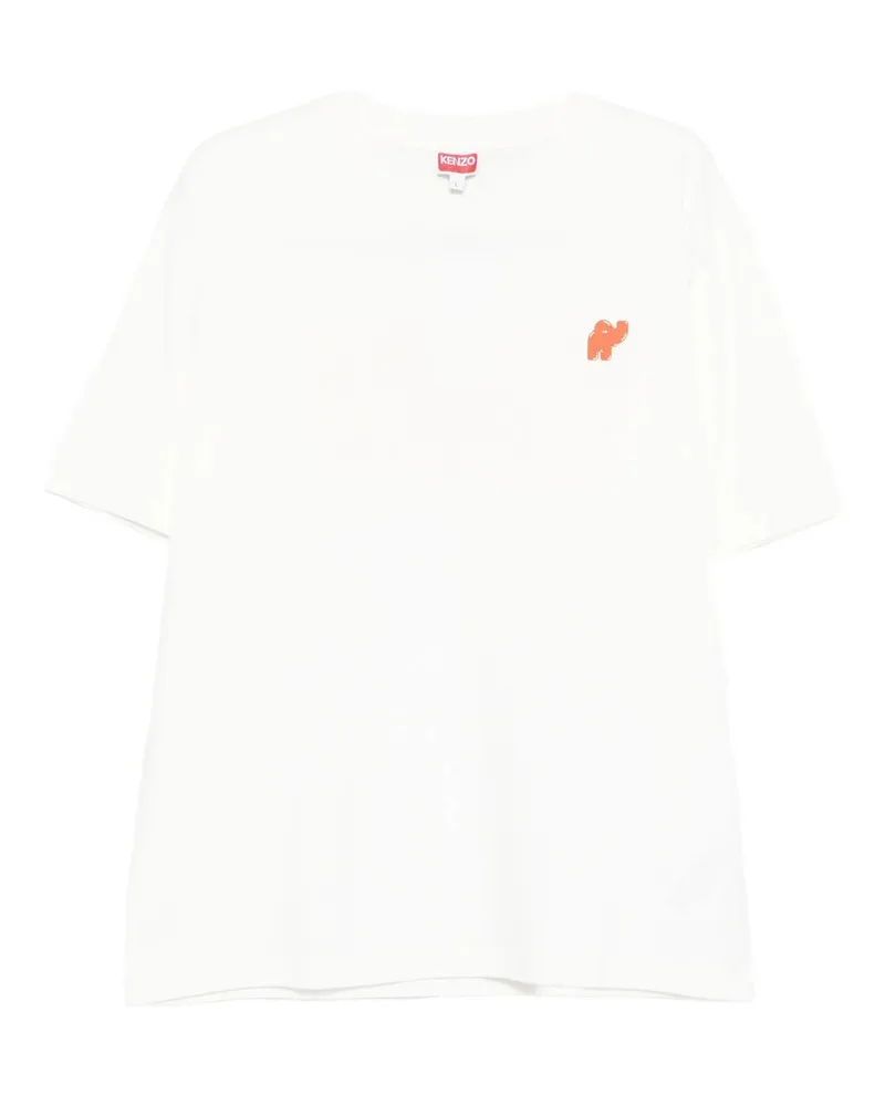 Kenzo Gots  Elephant Logo Oversize T-shirt Weiß