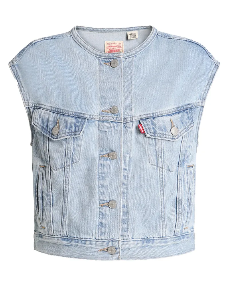 Levi's Collarless Shrunken 90s Vest of Course Blau