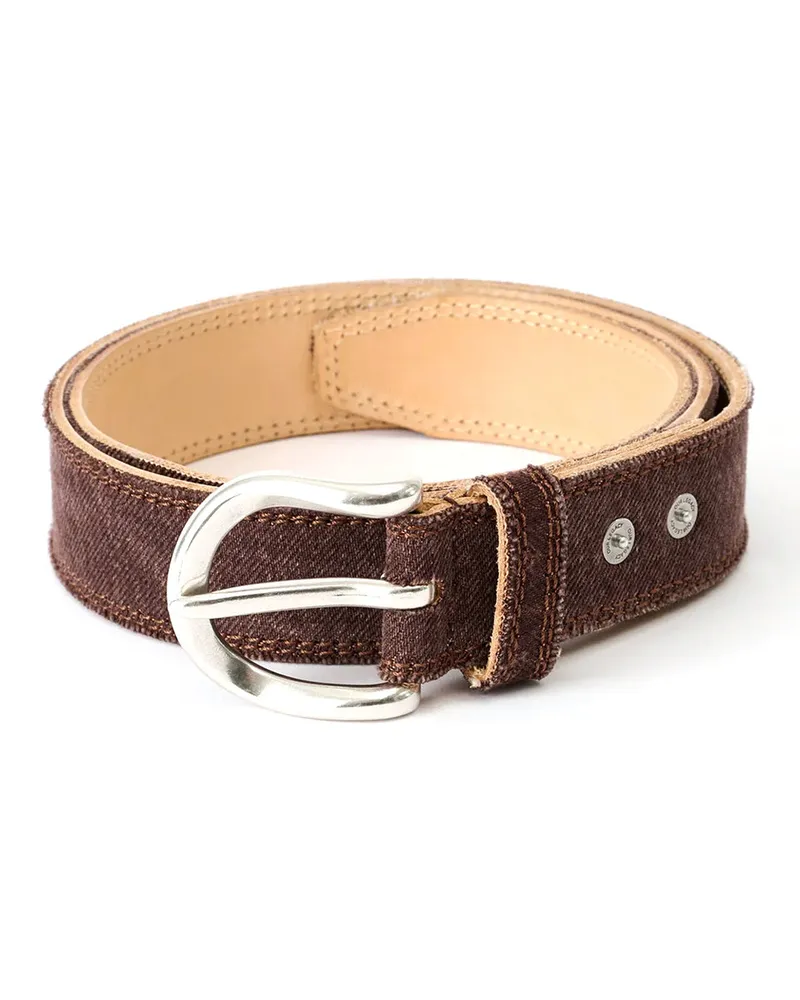Our Legacy Fringed Denim Belt A2268fm Braun
