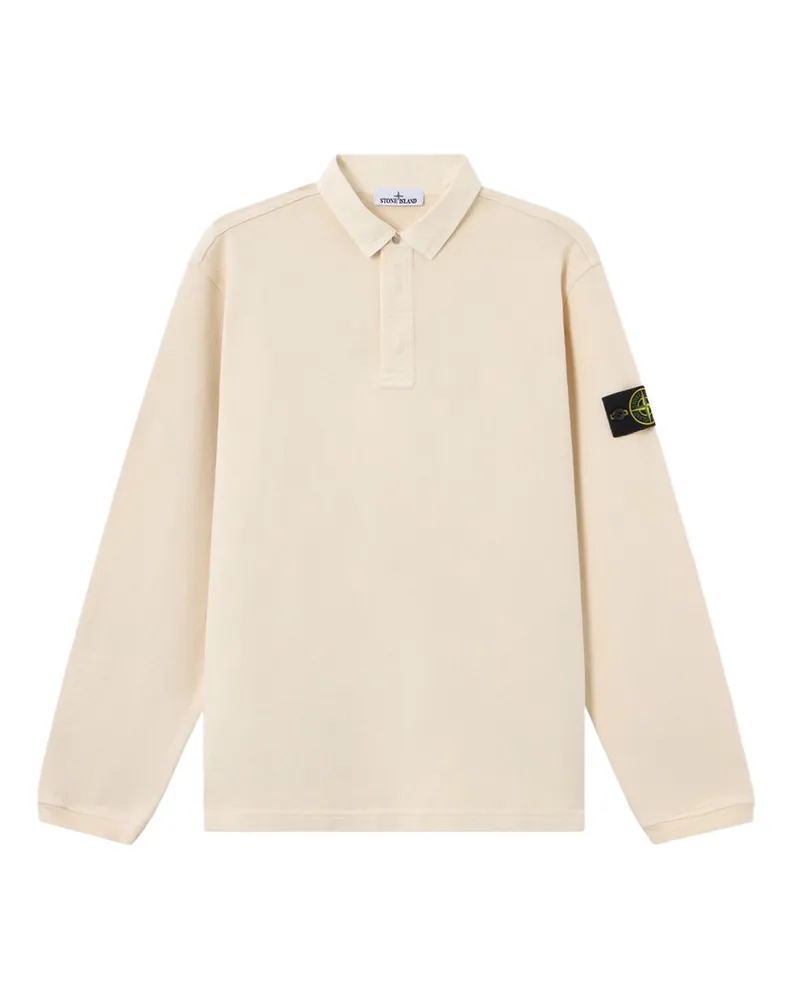 Stone Island ls Polo Weiß