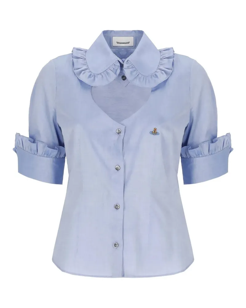 Vivienne Westwood ss Toulouse Frill Shirt Blau