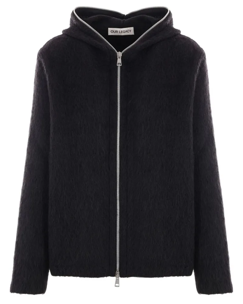 Our Legacy Full Zip Hood M4243fbh Schwarz