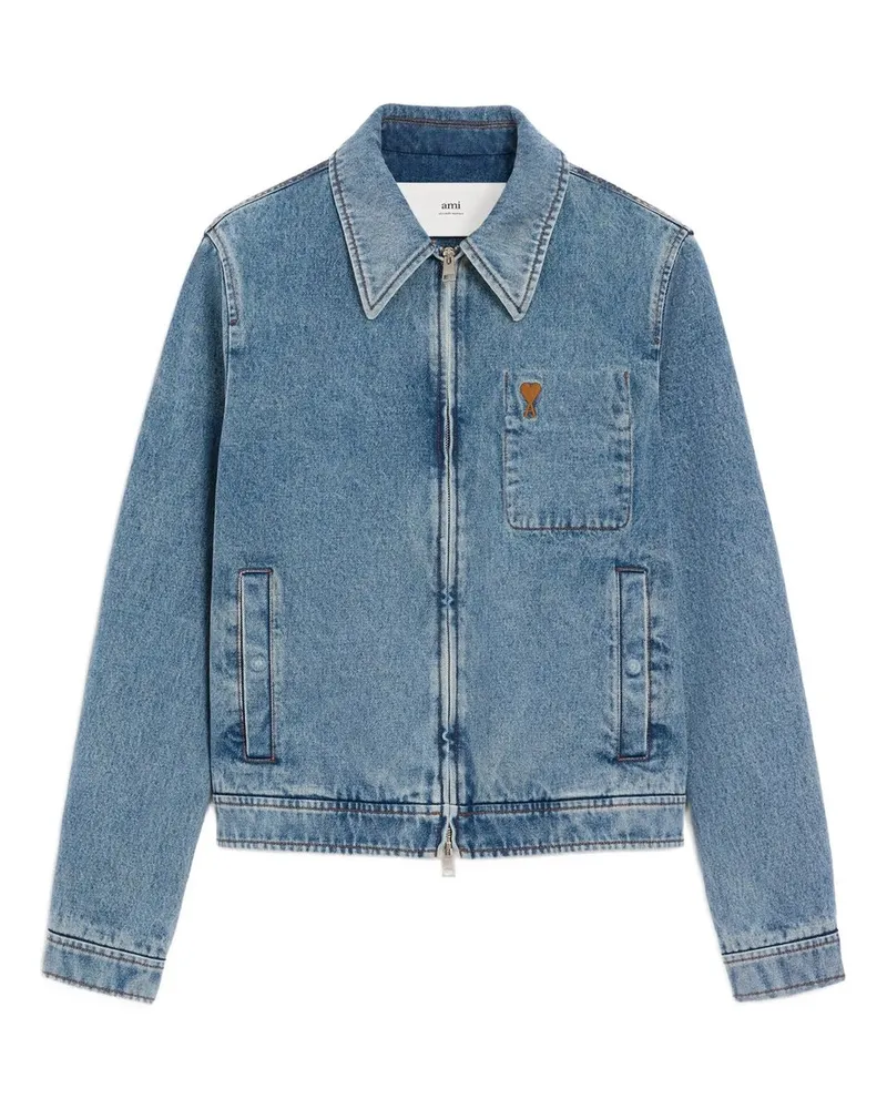 AMI Paris Jacket Adc Zipped Jacket Blau