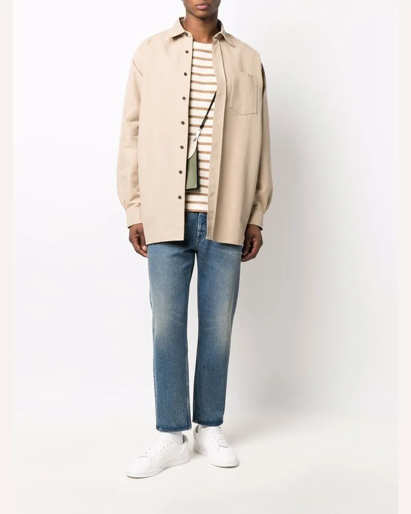 Golden Goose Golden M's Happy Medium Stone Washed Denim Gmp00596p00062150100 Blau