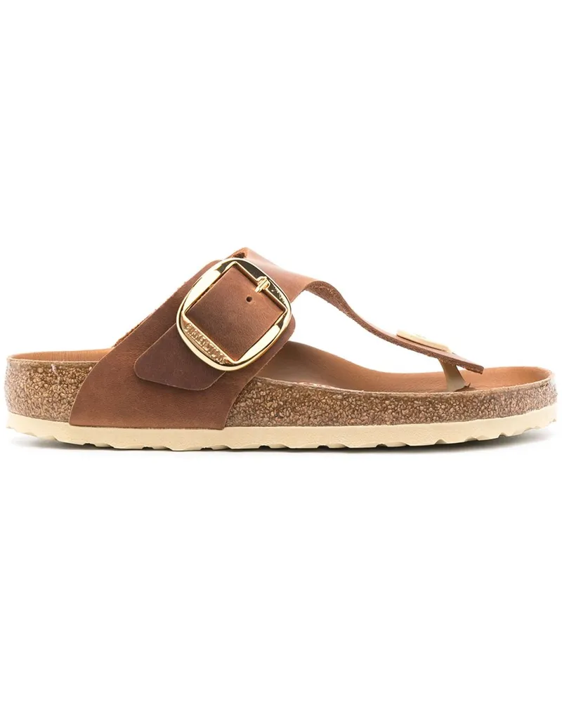 Birkenstock Gizeh Big Buckle Cognac, Oiled Leather Braun