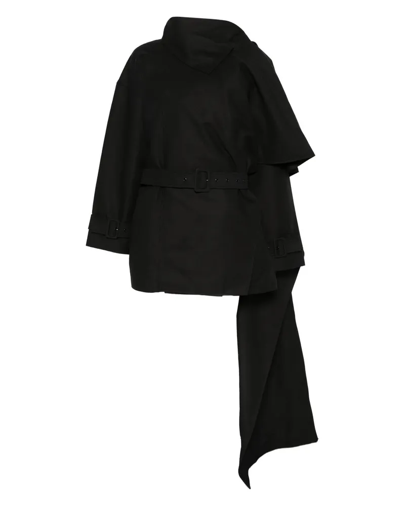 Entire Studios Mini Scarfcoat Black Schwarz