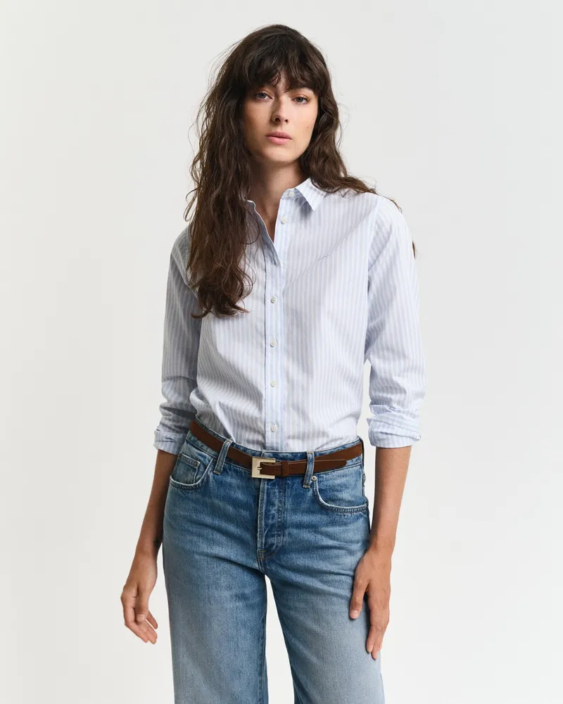 Gant Damen Regular Fit Classic Popeline Bluse mit Streifen 