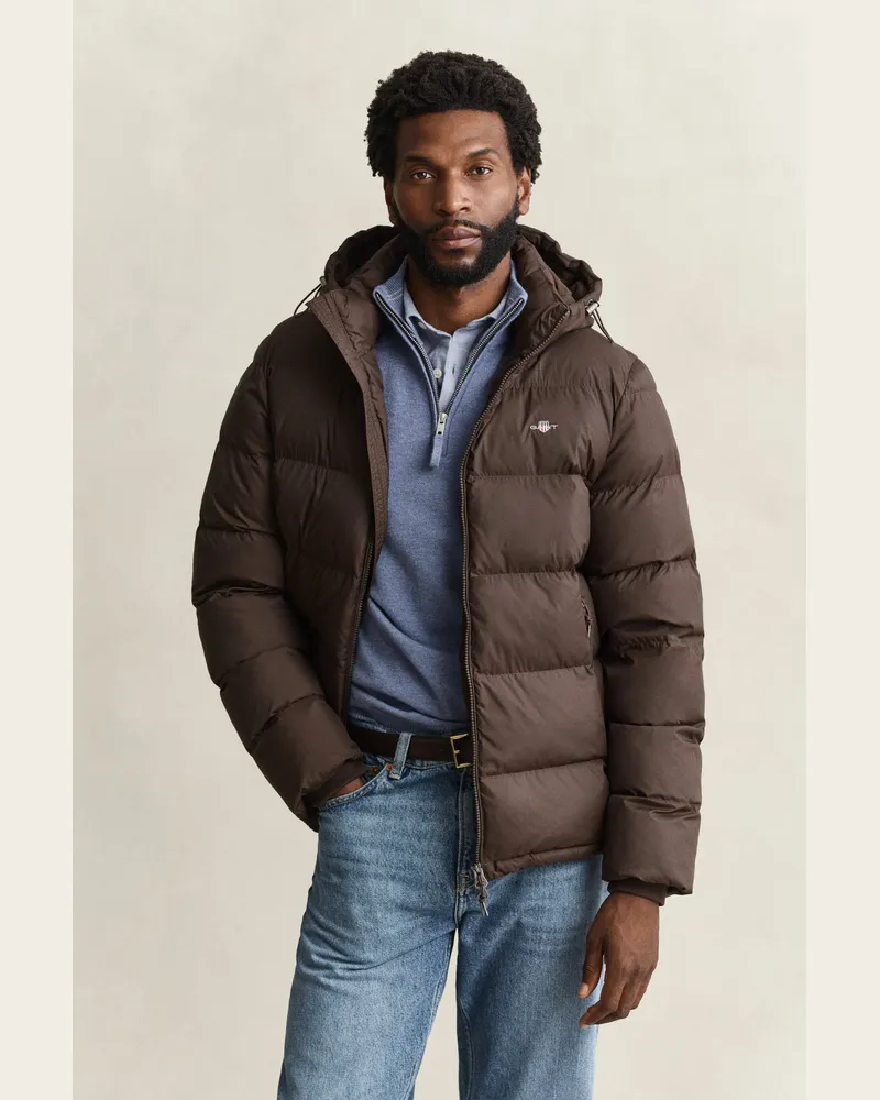 Gant Herren Active Cloud Jacke Schwarz Braun Schwarz