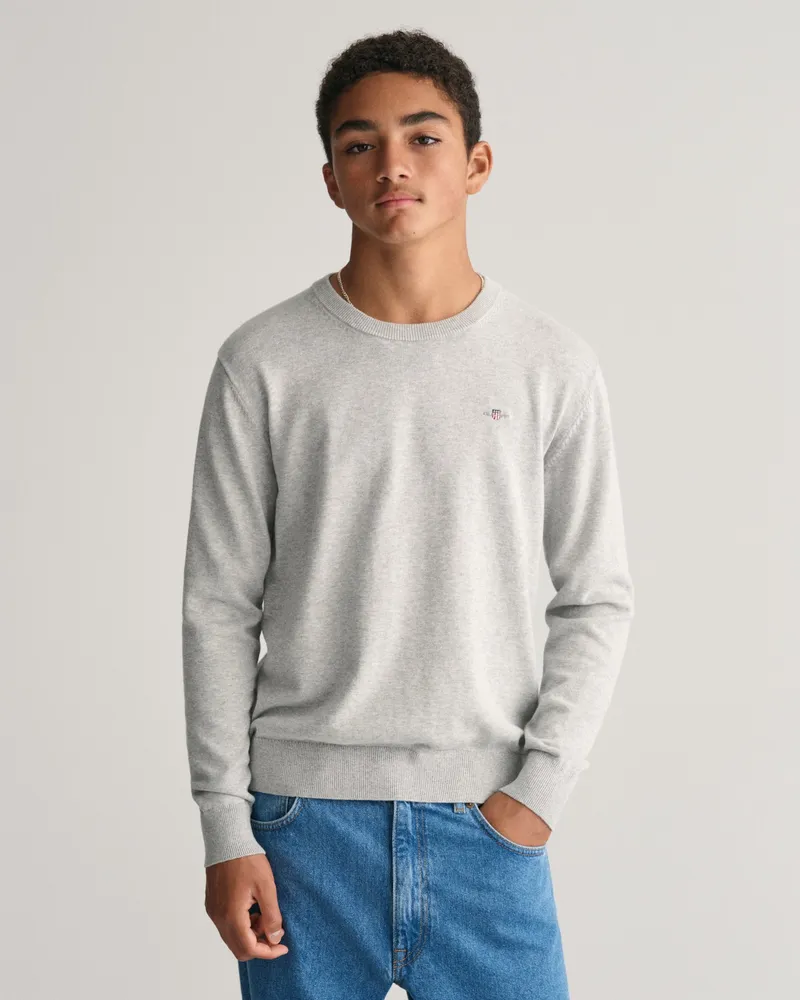 Gant Teens Teens Shield Classic Baumwoll Rundhalspullover 