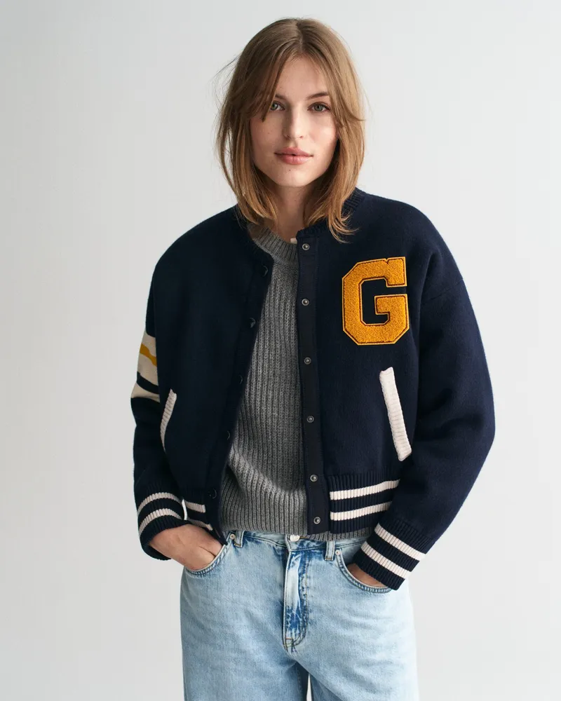 Gant Damen Gestrickte GANT Varsity Jacke 