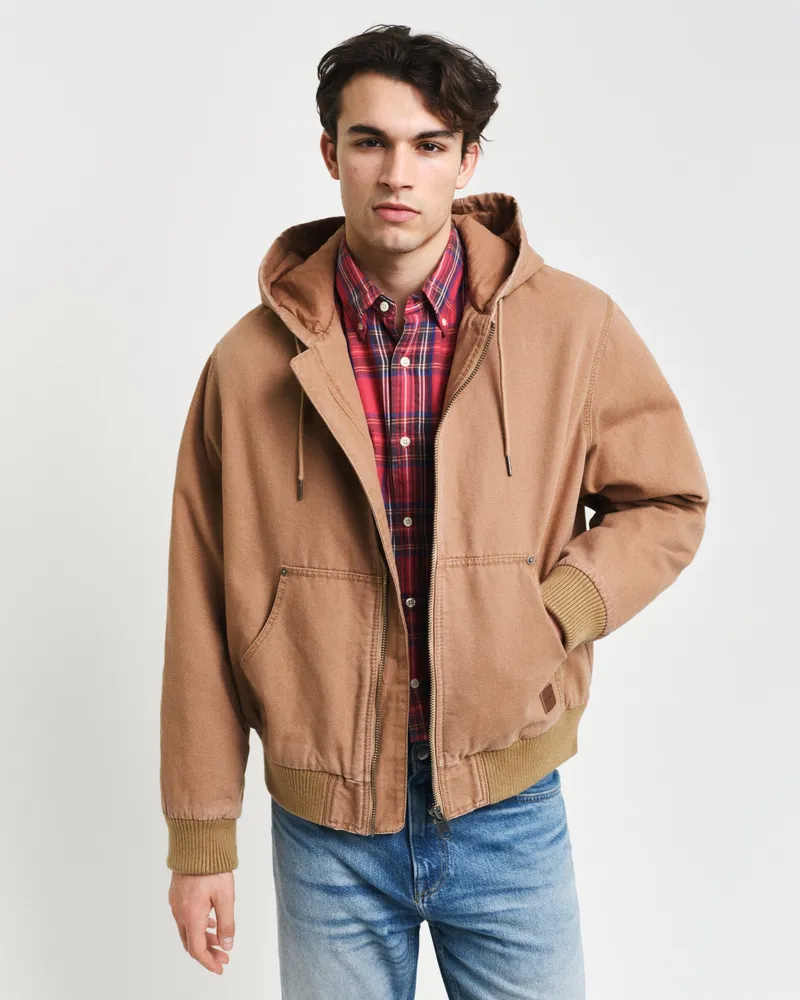 Gant Herren Hooded Canvas Jacke 