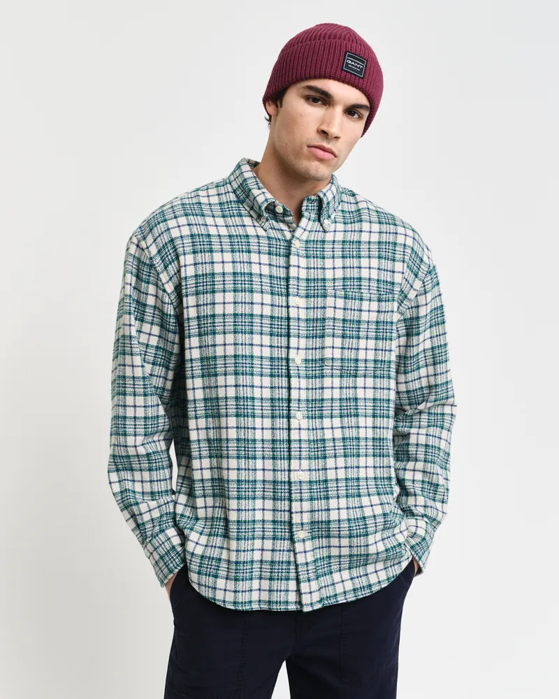 Gant Herren Strukturiertes Oversized Karohemd 