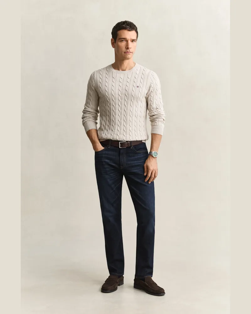 Gant Herren Jeans im Regular Fit DARK Blau BROKEN IN Dark