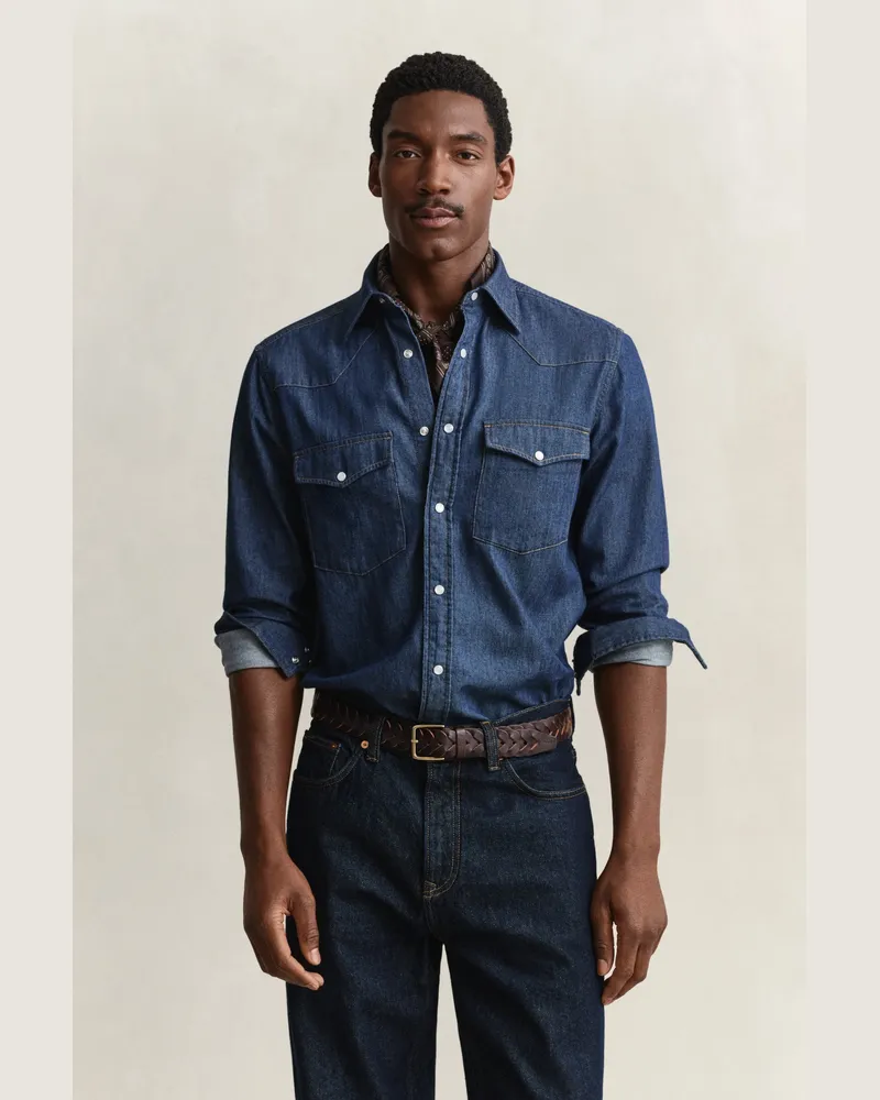 Gant Herren Rodeo Jeanshemd DARK INDIGO Dark