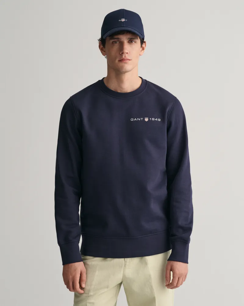 Gant Herren Graphic Rundhals-Sweatshirt mit Print 
