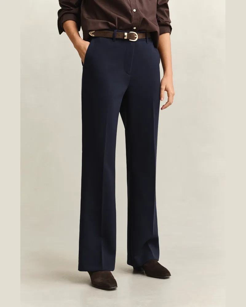 Gant Damen Ausgestelle Slim Fit Slacks EVENING Blau Evening
